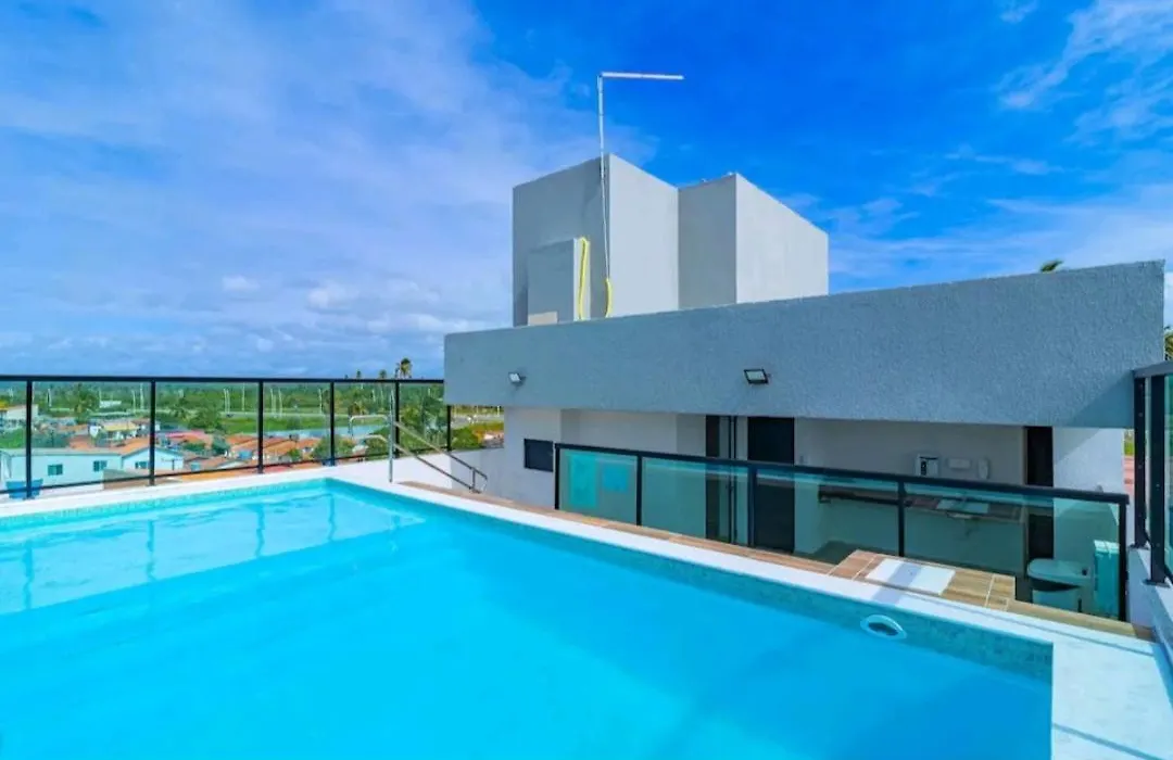 Lindo Flat, Piscina com VISTA PARA O MAR!-1